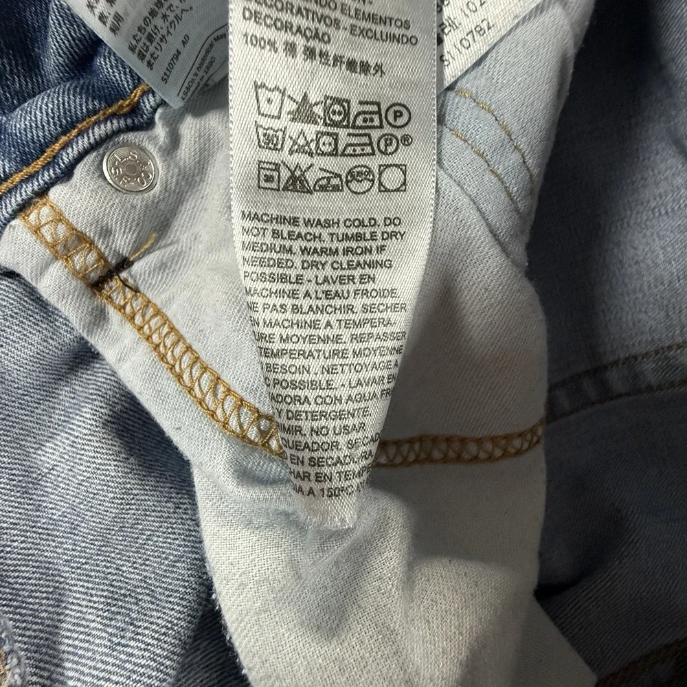 Levi's 505 Men's 34x30 Regular Fit Straight Leg Jeans Light Wash Denim 31x27.5